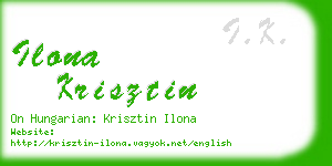 ilona krisztin business card